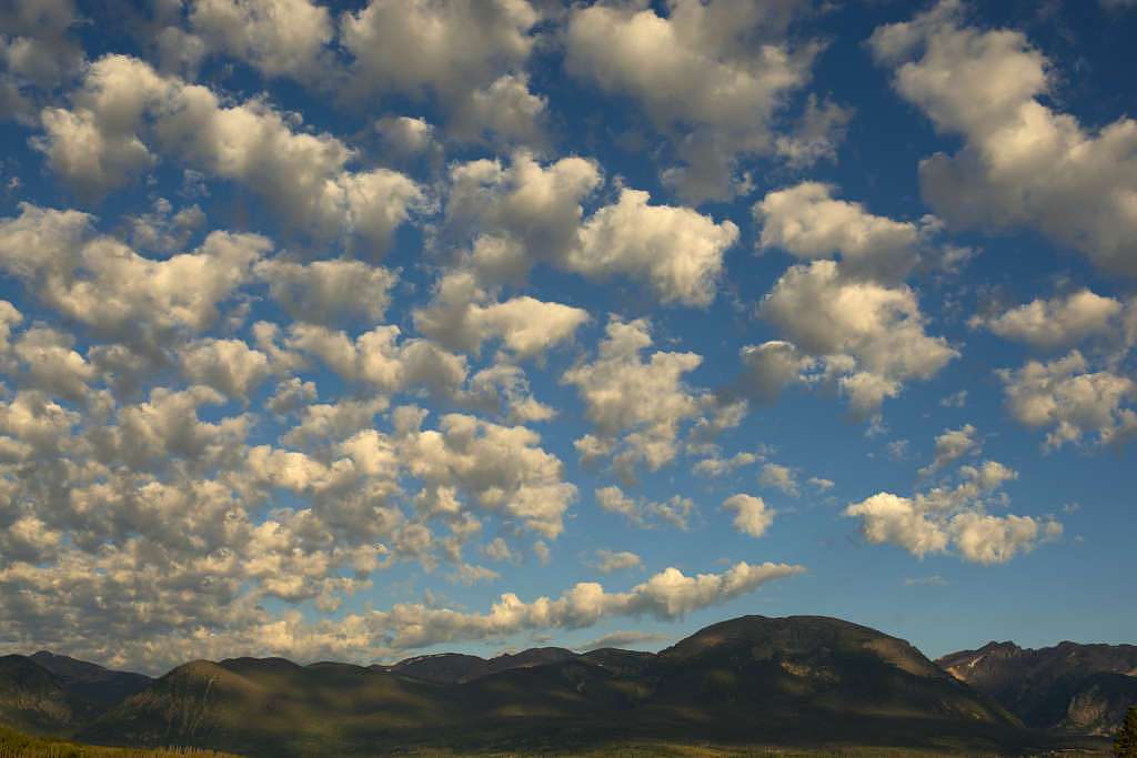 photo - clouds over the Gore Range