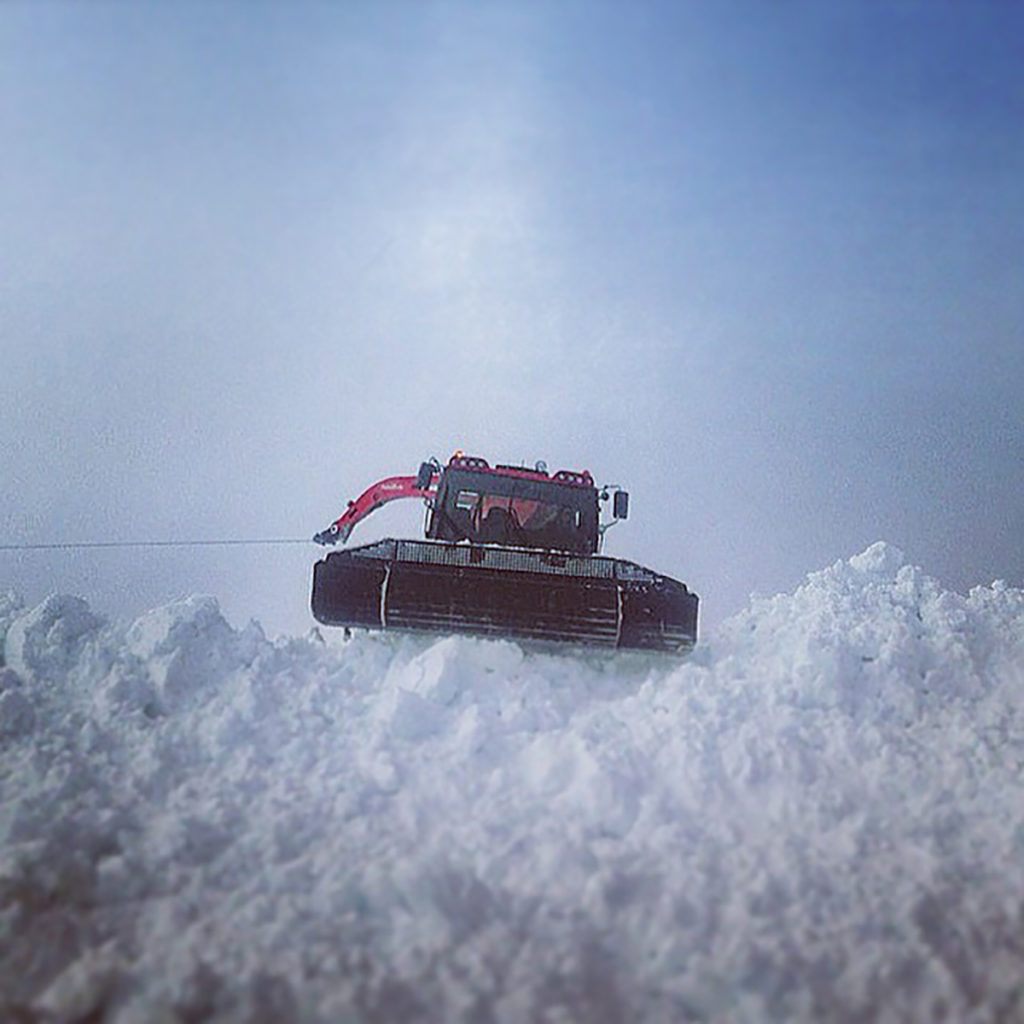 Photo of Karen Gilliot in snowcat