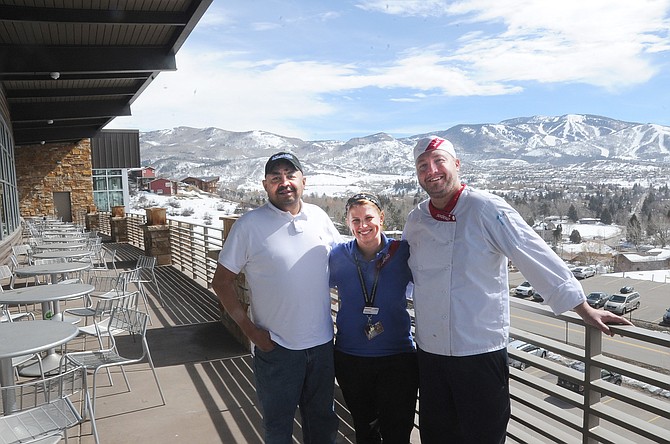 Photo of CMC chef Joseph Lentz and grad Cameron Poole