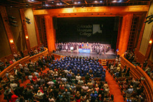 Photo of the 2016 commencement ceremony at Colorado Mountain College’s campus in Edwards, held at the Vilar Center for the Performing Arts May 6.