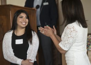 Alpine Bank scholar receiving an award