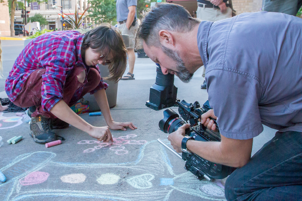 Yampah Mountain High School Junior Tibet Boyer getting filmed for an upcoming documentary by Emmy Award-winning filmmaker Lee Hirsch