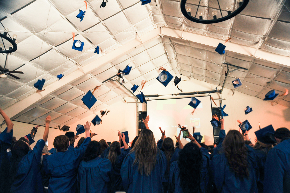 Flying mortarboards