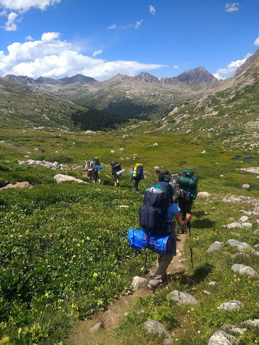 Backpacking students